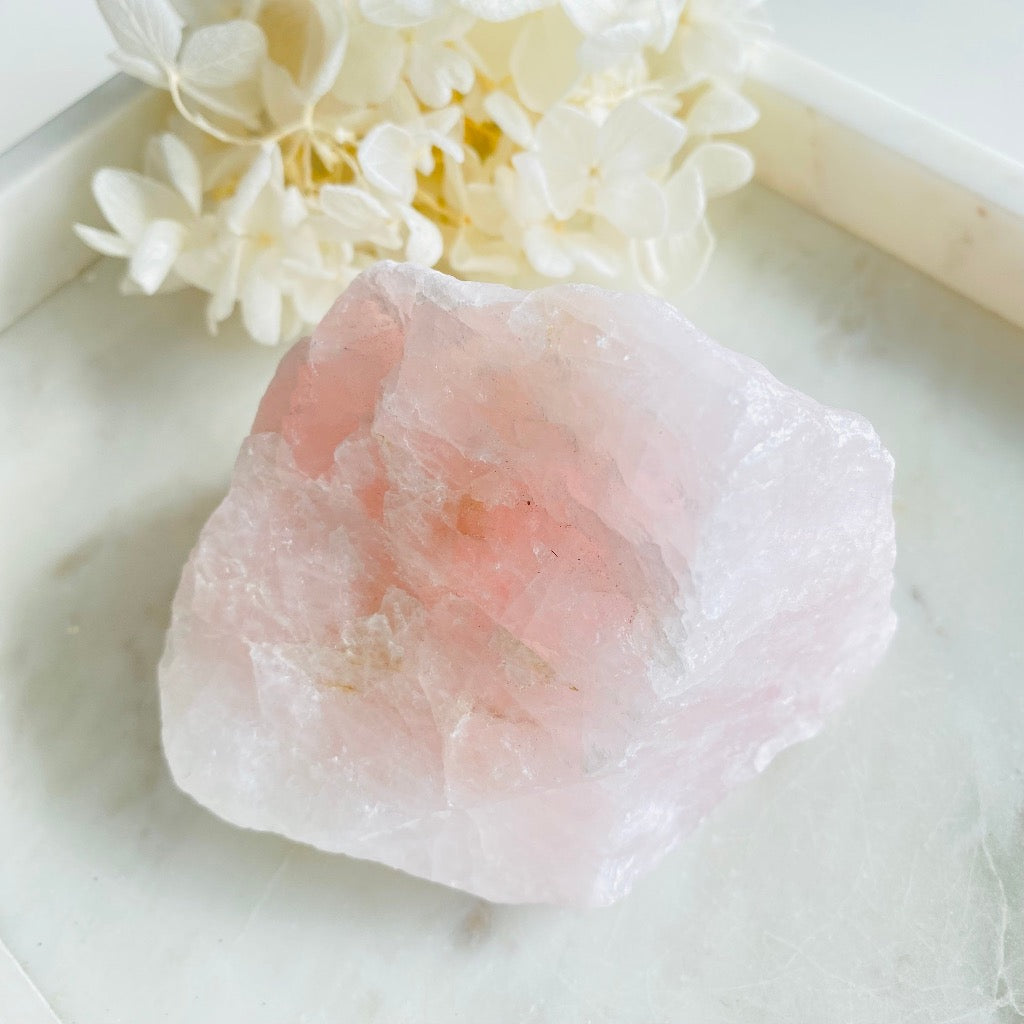 Rose Quartz Raw Large stone Australia