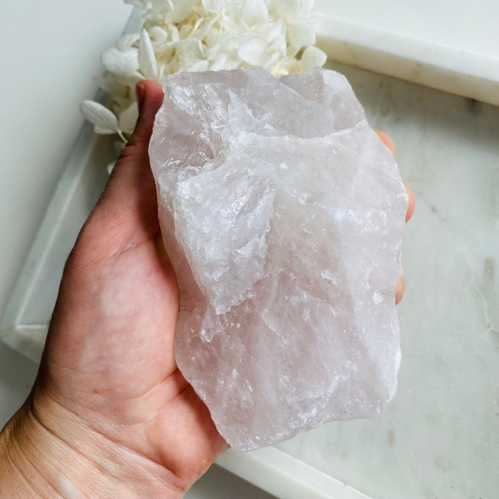 Rose Quartz Raw Crystal Large 019