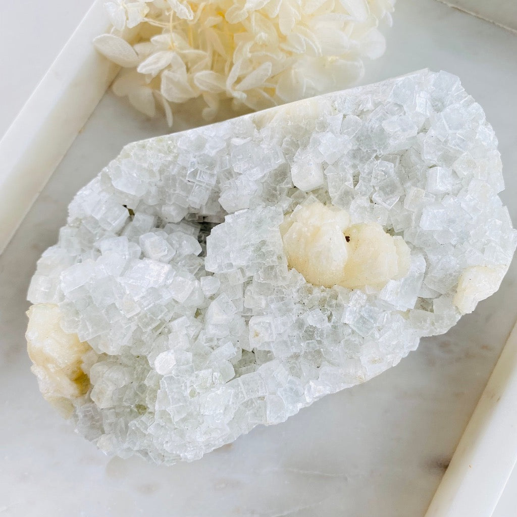 Apophyllite and Stilbite Cluster Australia