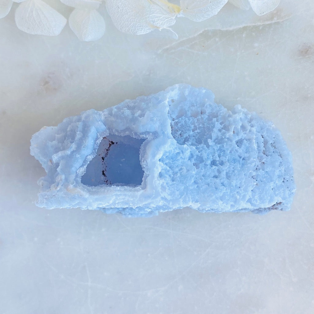 Blue Chalcedony Crystal Specimen Australia