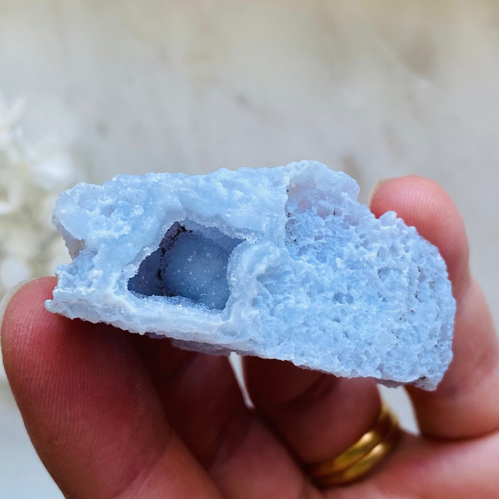 Blue Chalcedony Crystal Specimen Australia