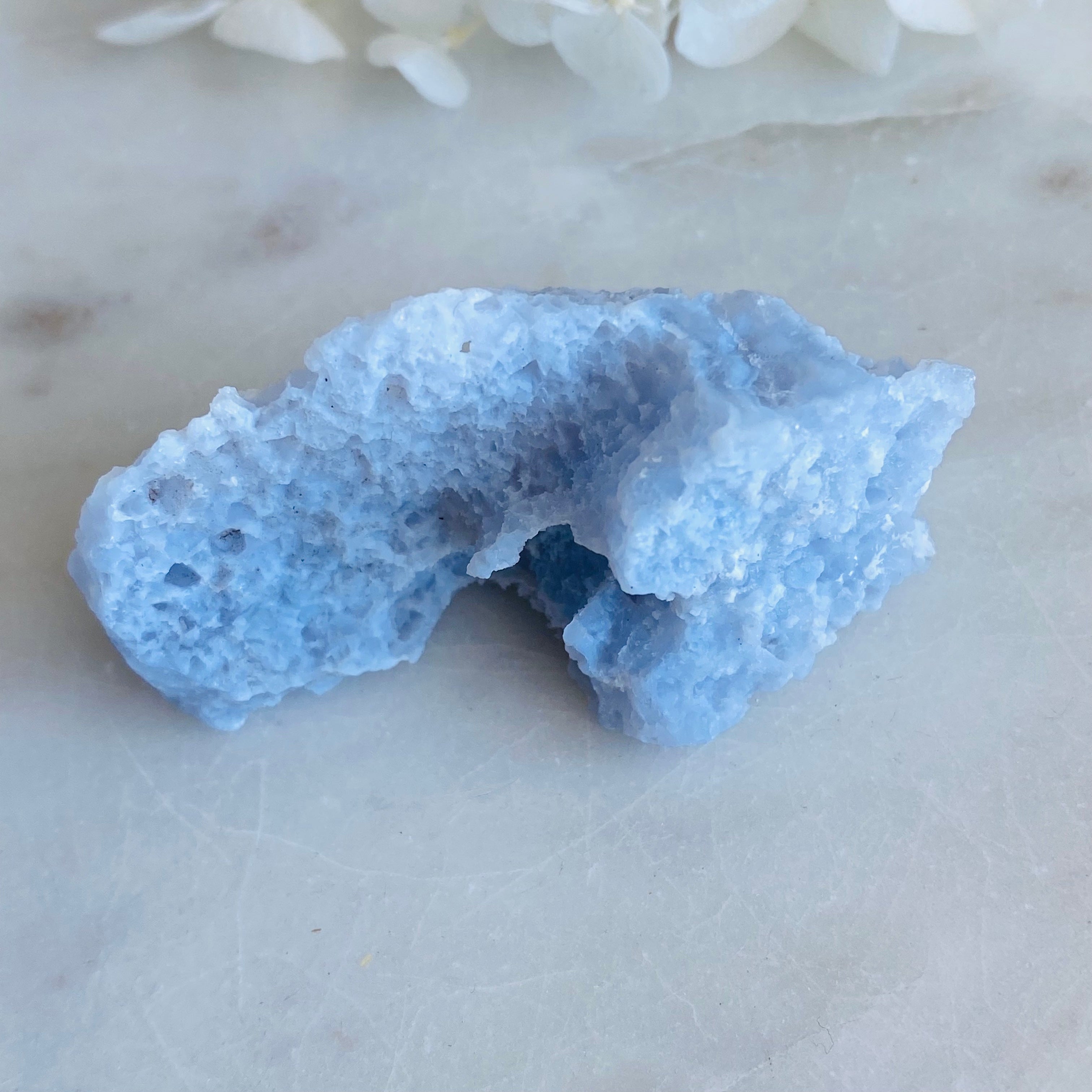 Blue Chalcedony Crystal Specimen Australia