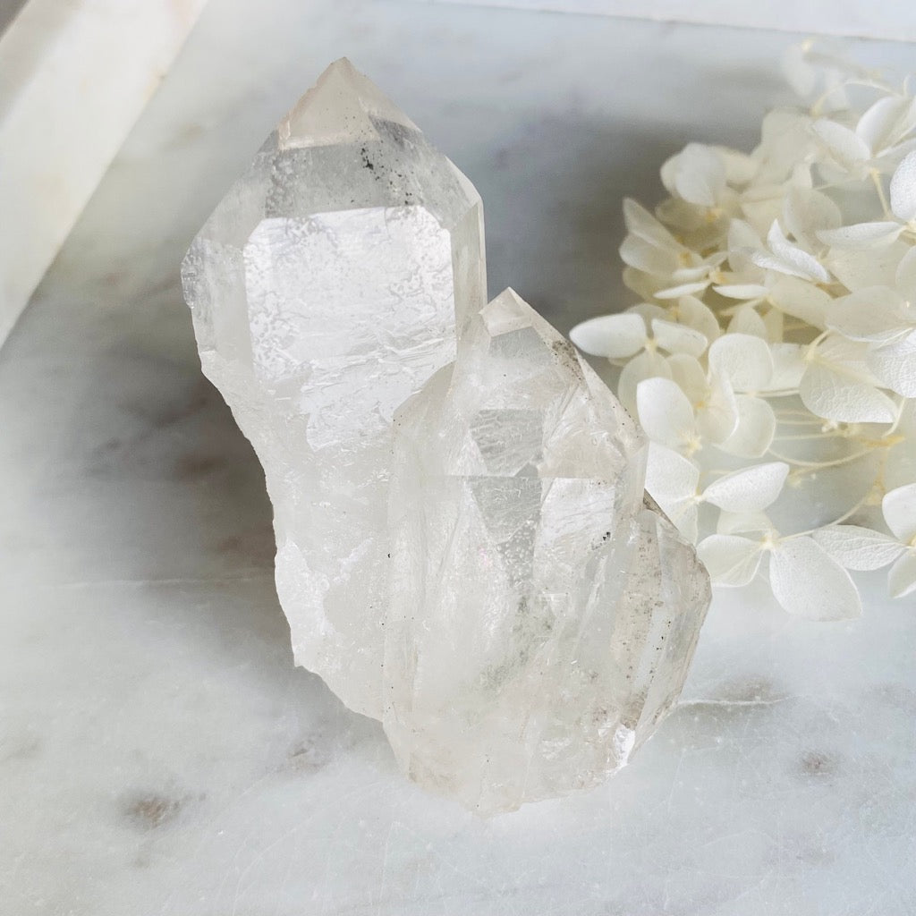 Clear Quartz Cluster Tantric Twin