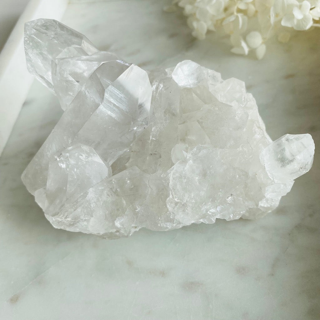 Large clear quartz clusters Australia