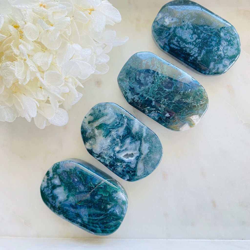 Moss Agate Palm Stone Australia