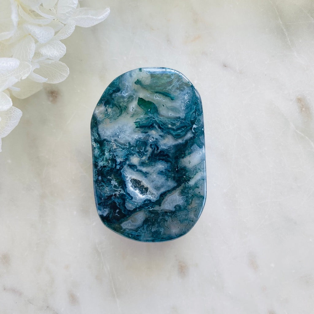 Moss Agate Palm Stones Australia