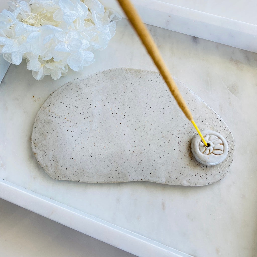 Neutral Ceramic Incense Holder Australia