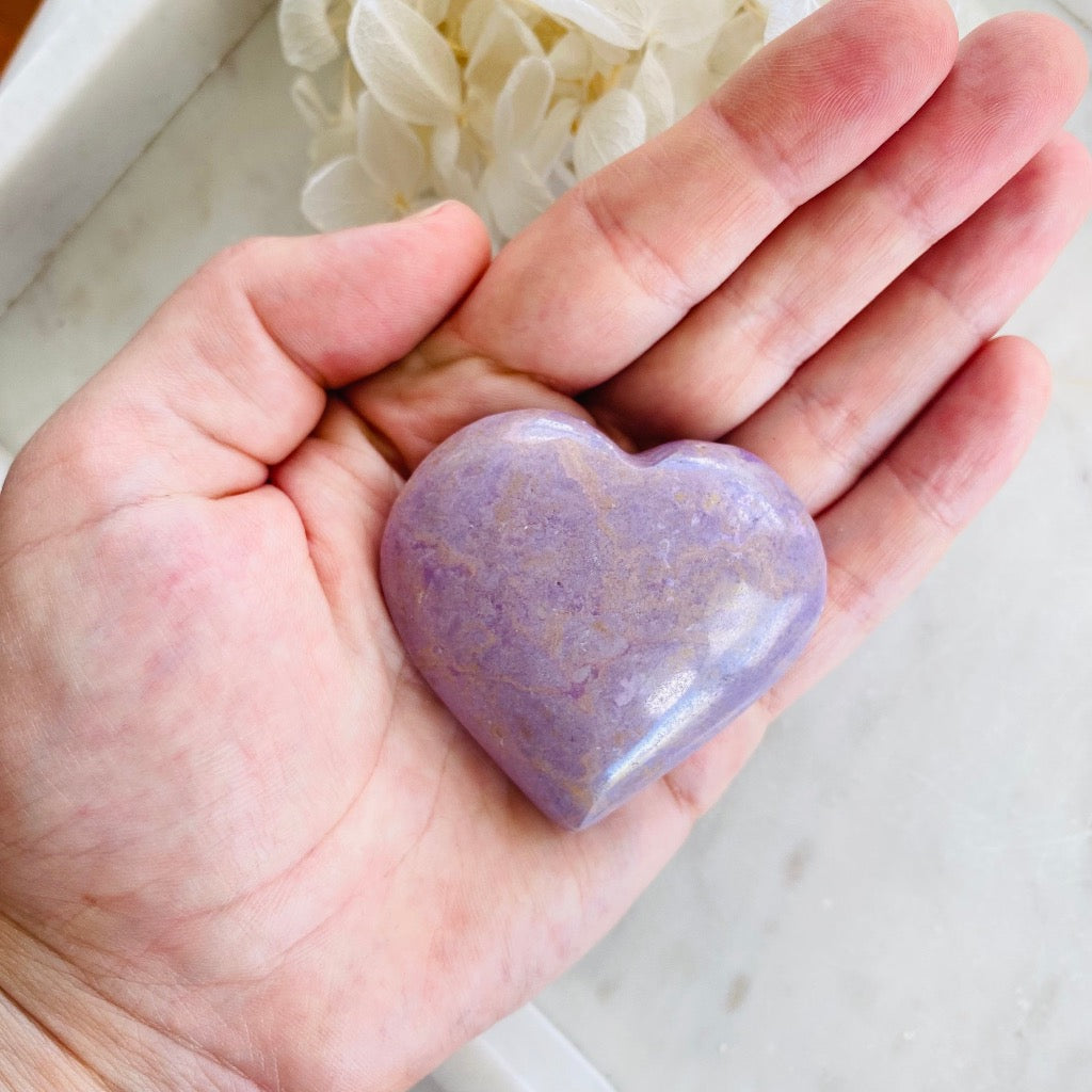 Phosphosiderite Crystal Heart Australia