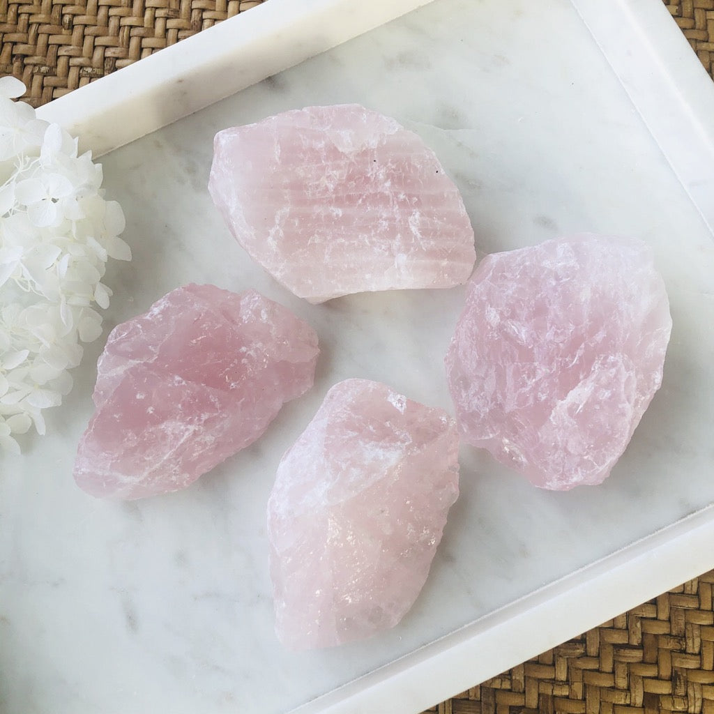 Rose Quartz Rocks Australia Raw Stone