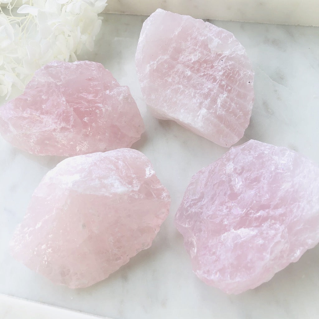 Rose Quartz Crystal Raw Chunk Australia