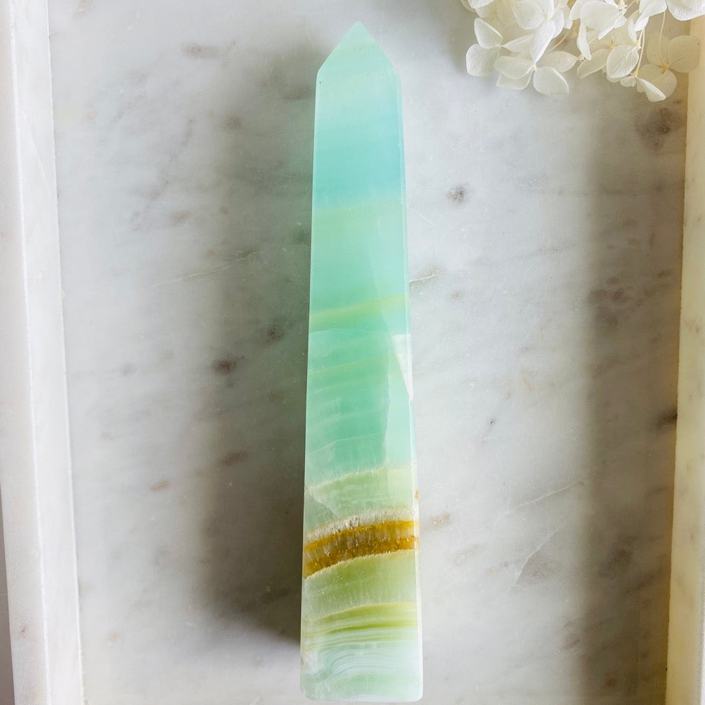 Pistachio Calcite Tall Tower Australia