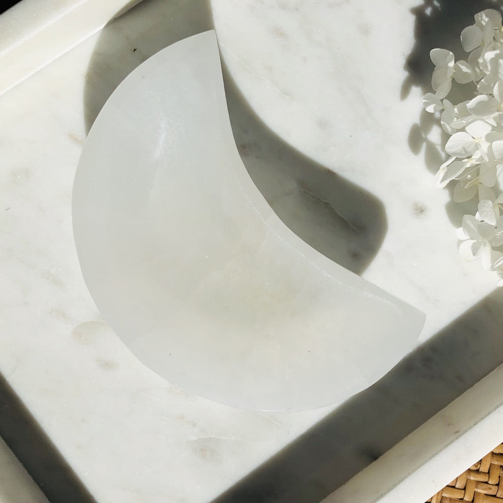 Selenite Moon Dish Australia