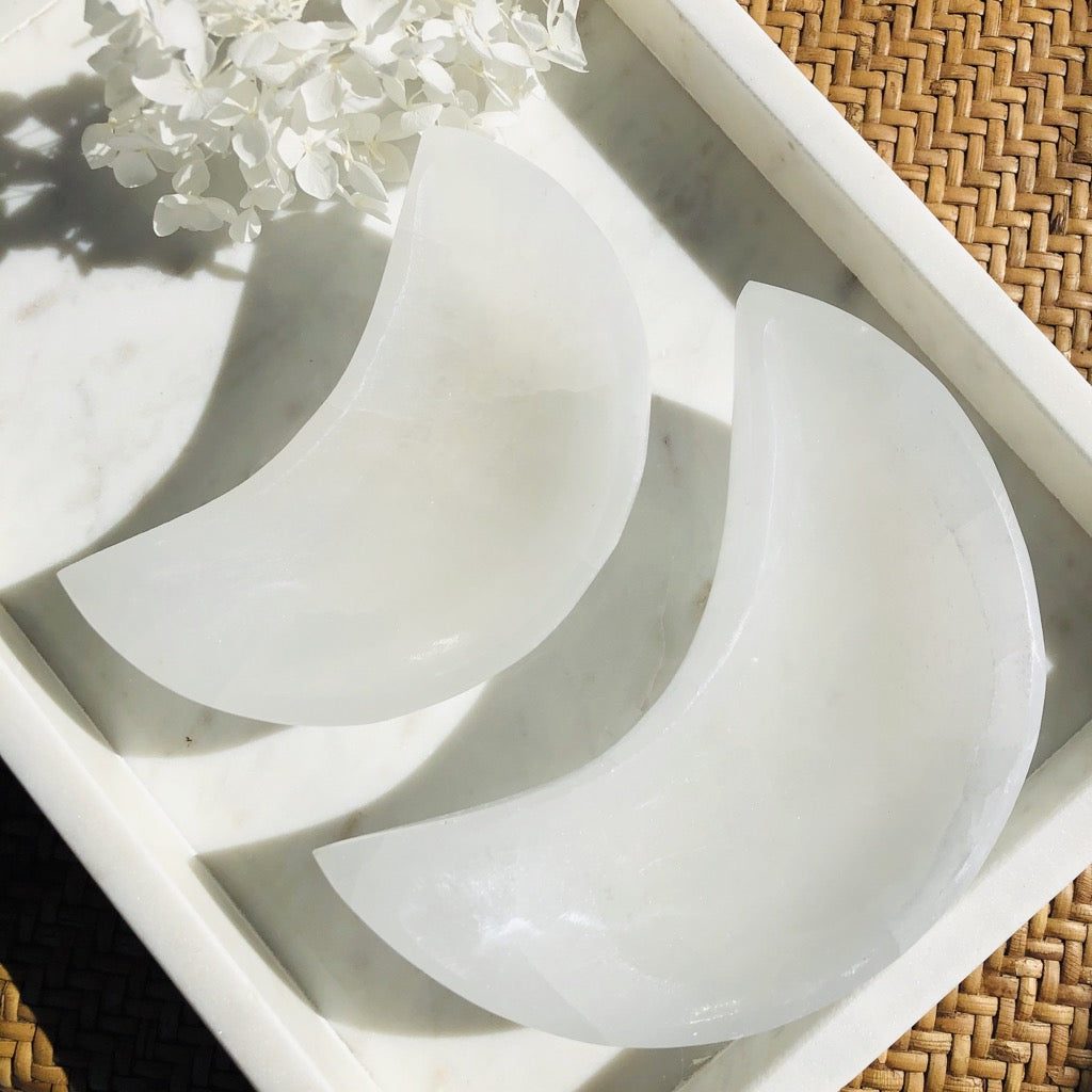 Selenite Moon Bowls Australia